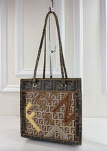 FENDI ZUCCHINO & ZUCCA SMALL SHOPPING TOTE