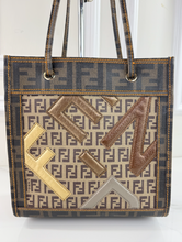 FENDI ZUCCHINO & ZUCCA SMALL SHOPPING TOTE