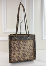FENDI ZUCCHINO & ZUCCA SMALL SHOPPING TOTE