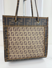 FENDI ZUCCHINO & ZUCCA SMALL SHOPPING TOTE