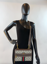 GUCCI OPHIDIA DOUBLE ZIP CROSSBODY BAG