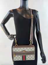 GUCCI OPHIDIA DOUBLE ZIP CROSSBODY BAG