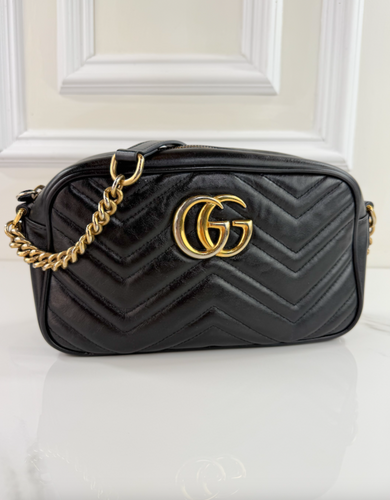 GUCCI MARMONT GG SMALL CHAIN CROSSBODY