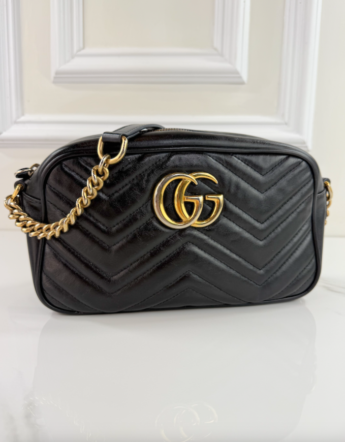GUCCI MARMONT GG SMALL CHAIN CROSSBODY
