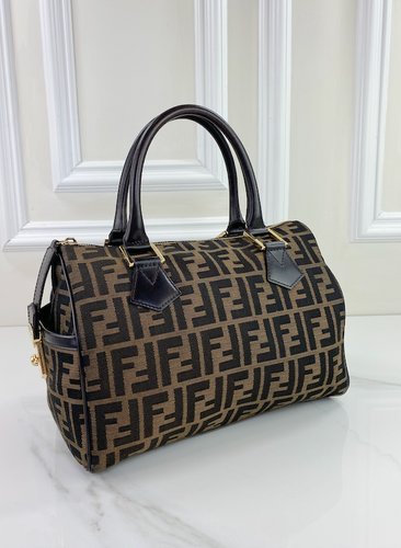 FENDI CHEF BOSTON BAG ZUCCA CANVAS