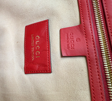 GUCCI CONVERTIBLE SOFT LARGE TOTE EMBROIDERED SNAKE GG CANVAS LIMITED EDITION