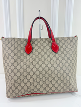 GUCCI CONVERTIBLE SOFT LARGE TOTE EMBROIDERED SNAKE GG CANVAS LIMITED EDITION