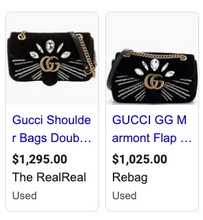 GUCCI MARMONT GG CRYSTAL SMALL