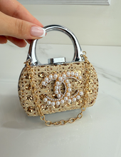 CC PURSE ORNAMENT + EARRINGS (GOLD)