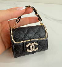 CC SNAP PURSE ORNAMENT + EARRINGS (BLACK)