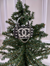 CC PURSE ORNAMENT + EARRINGS (BLACK)