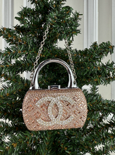 CC PURSE ORNAMENT + EARRINGS (ROSEGOLD)
