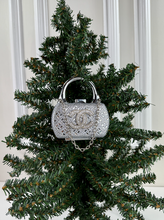 CC PURSE ORNAMENT + EARRINGS (SILVER)