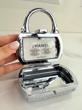 CC PURSE ORNAMENT + EARRINGS (SILVER)