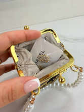 CC CLASP PURSE ORNAMENT XL + EARRINGS (BLACK)