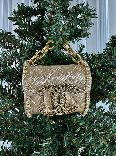 CC SNAP PURSE ORNAMENT + EARRINGS (GOLD)