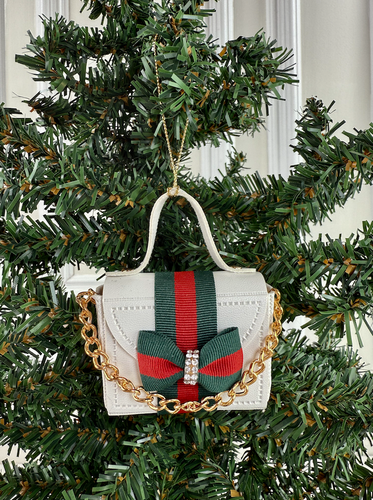 GG PURSE ORNAMENT (WHITE)