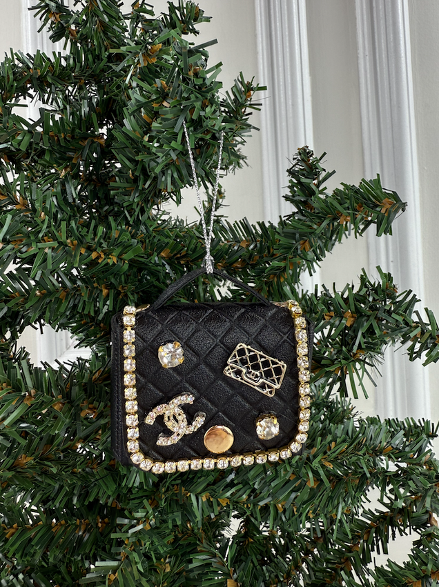 CC SNAP PURSE ORNAMENT + EARRINGS (BLACK)
