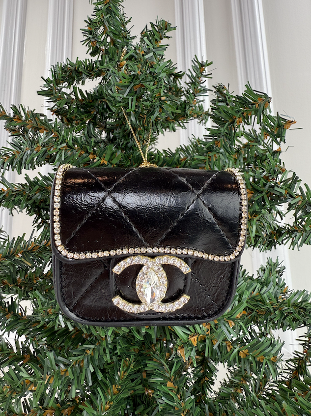 CC SNAP PURSE ORNAMENT + EARRINGS (BLACK)