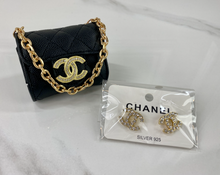 CC SNAP PURSE ORNAMENT + EARRINGS (BLACK)
