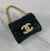 CC SNAP PURSE ORNAMENT + EARRINGS (BLACK)