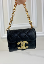 CC SNAP PURSE ORNAMENT + EARRINGS (BLACK)