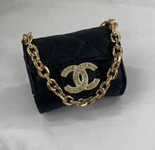 CC SNAP PURSE ORNAMENT + EARRINGS (BLACK)