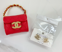 CC SNAP PURSE ORNAMENT + EARRINGS (RED)