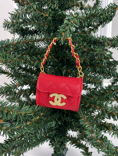 CC SNAP PURSE ORNAMENT + EARRINGS (RED)