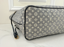 LOUIS VUITTON NEVERFULL MM MINI LIN DENIM BLUE