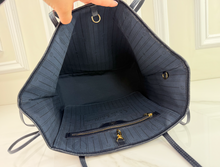 LOUIS VUITTON NEVERFULL MM MINI LIN DENIM BLUE