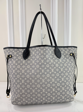 LOUIS VUITTON NEVERFULL MM MINI LIN DENIM BLUE