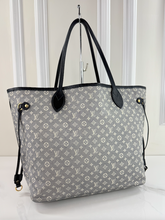 LOUIS VUITTON NEVERFULL MM MINI LIN DENIM BLUE