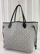 LOUIS VUITTON NEVERFULL MM MINI LIN DENIM BLUE