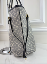 LOUIS VUITTON NEVERFULL MM MINI LIN DENIM BLUE