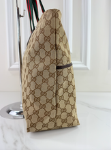 GUCCI DIAPER WEB STRAP TOTE GG CANVAS LARGE