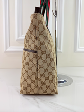 GUCCI DIAPER WEB STRAP TOTE GG CANVAS LARGE