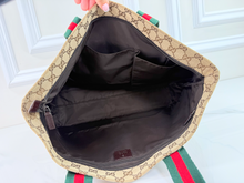 GUCCI DIAPER WEB STRAP TOTE GG CANVAS LARGE