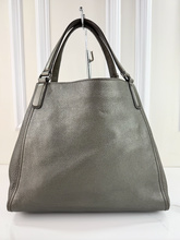 GUCCI SOHO TOTE METALLIC GUN METAL MEDIUM