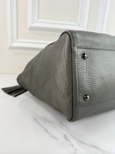 GUCCI SOHO TOTE METALLIC GUN METAL MEDIUM