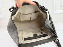 GUCCI SOHO TOTE METALLIC GUN METAL MEDIUM