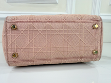 DIOR LADY CANNAGE D-LITE PINK EMBROIDERED BAG
