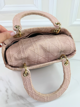 DIOR LADY CANNAGE D-LITE PINK EMBROIDERED BAG