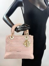 DIOR LADY CANNAGE D-LITE PINK EMBROIDERED BAG