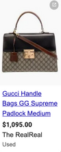 GUCCI PADLOCK TOP HANDLE GG SUPREME MEDIUM