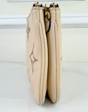 LOUIS VUITTON DOUBLE ZIP EMPREINTE GIANT CREME BOIS DE ROSE