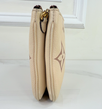 LOUIS VUITTON DOUBLE ZIP EMPREINTE GIANT CREME BOIS DE ROSE