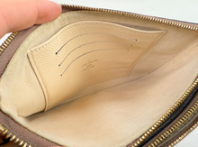 LOUIS VUITTON DOUBLE ZIP EMPREINTE GIANT CREME BOIS DE ROSE