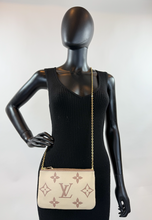 LOUIS VUITTON DOUBLE ZIP EMPREINTE GIANT CREME BOIS DE ROSE