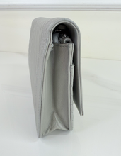 CHANEL WOC BOY V STITCH LAMBSKIN METALLIC GREY WITH GUNMETAL HARDWARE